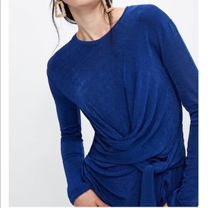 Zara Front Gathered T-shirt